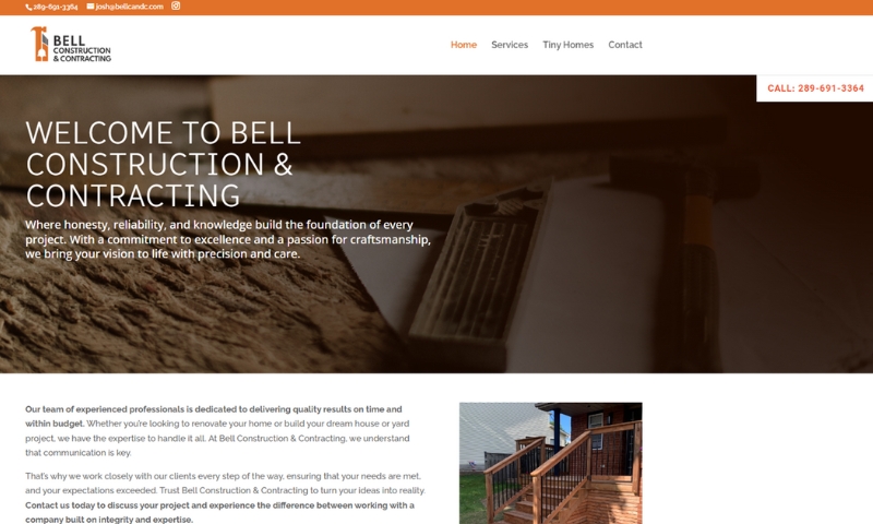 Bow Valley Marketing - Website Design - Bell Construction & Contracting