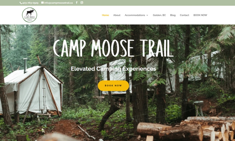 Bow Valley Marketing - Website Design - Camp Moose Trail